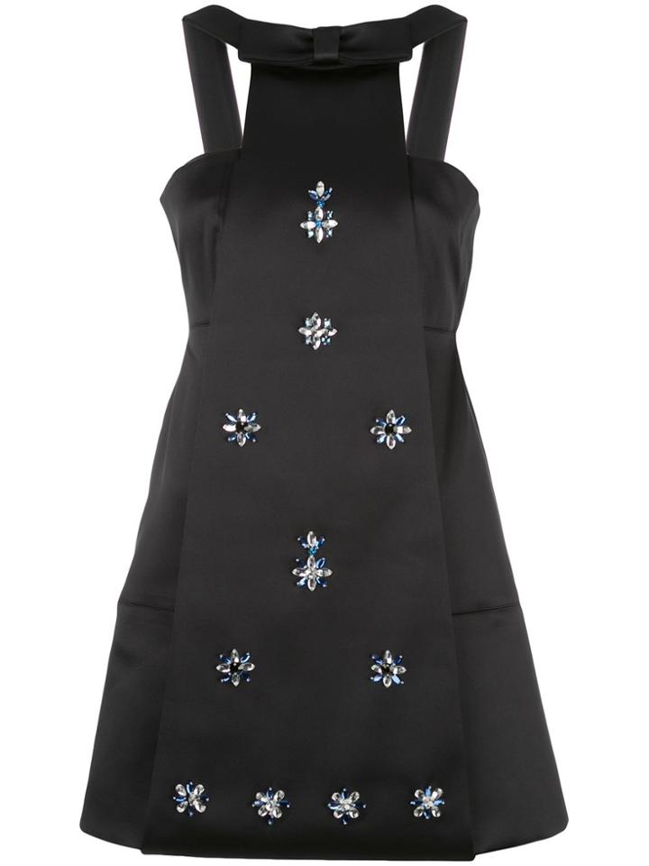 Alexis Zeah Floral Beaded Dress - Black