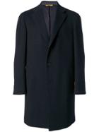 Canali Cashmere Single Breasted Coat - Black
