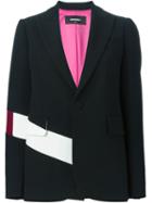 Dsquared2 Stripe Detail Blazer, Women's, Size: 40, Black, Viscose/acetate/polyester