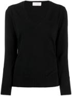 Zanone Fitted V-neck Jumper - Black