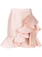Stella Mccartney Ruffled Mini Skirt - Pink & Purple