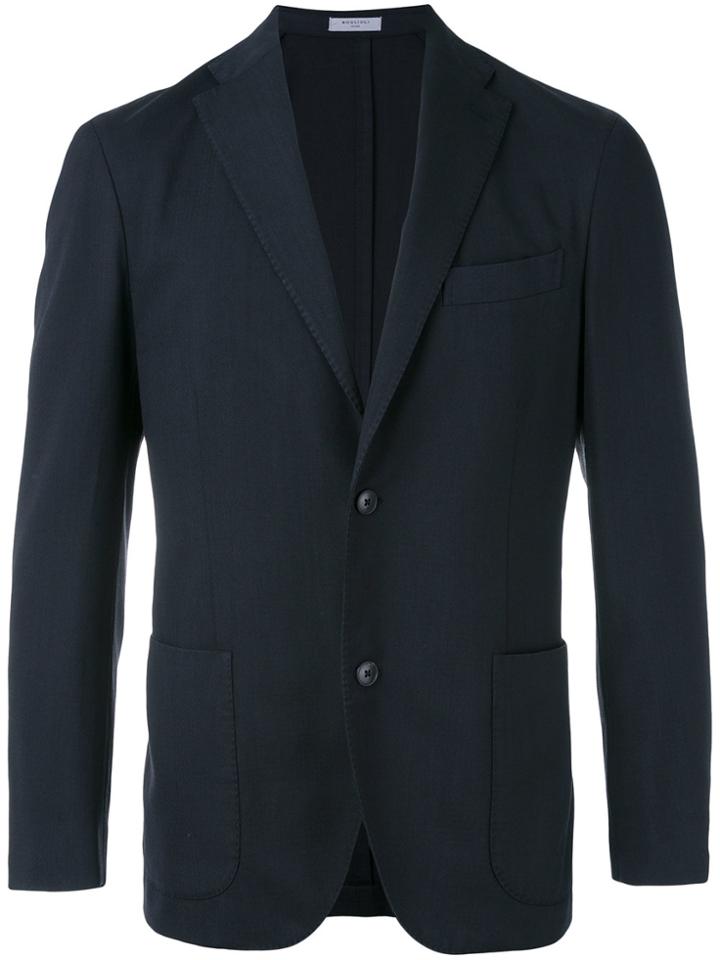 Boglioli Fitted Suit Jacket - Blue