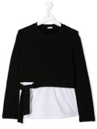 Il Gufo Teen Layered-effect Sweatshirt - Blue