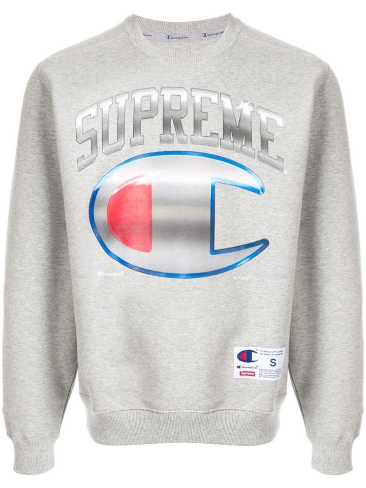 Supreme Champion X Supreme Sweatshirt - Grey