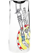 Iceberg Doodle Print Shift Dress