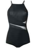 Panelled Bodysuit - Women - Polyamide/spandex/elastane - P, Black, Polyamide/spandex/elastane, Giuliana Romanno