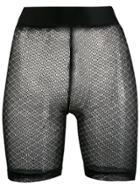 John Elliott Lace Mesh Cycling Shorts - Black