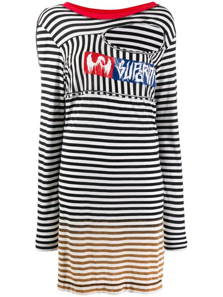 Diesel Oversized Striped Jumper - White