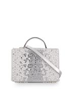Philipp Plein Crystal Box Bag - White