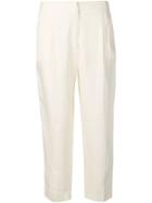 Michael Michael Kors Relaxed Cropped Trousers - Neutrals