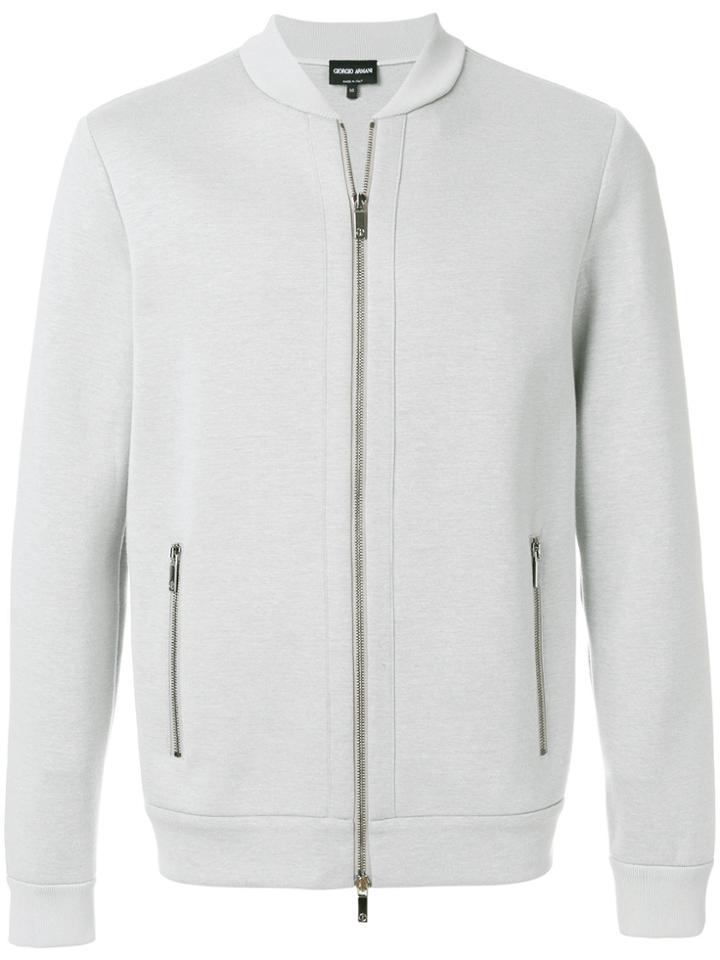 Giorgio Armani Slim Fit Bomber Jacket - Grey