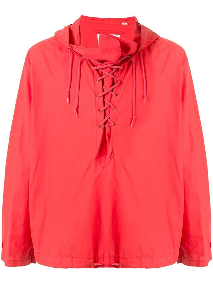 Helmut Lang Pre-owned 2000's Military Hoodie - Red