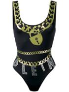 Philipp Plein - Charms Bathingsuit - Women - Polyamide/spandex/elastane - Xs, Black, Polyamide/spandex/elastane