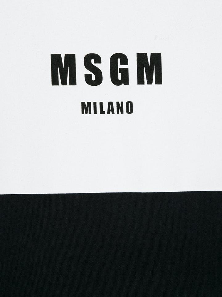 Msgm Kids - Square Logo T-shirt - Kids - Cotton - 8 Yrs, Blue