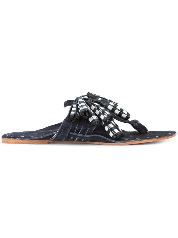 Figue Scaramouche Tassel Sandals - Blue