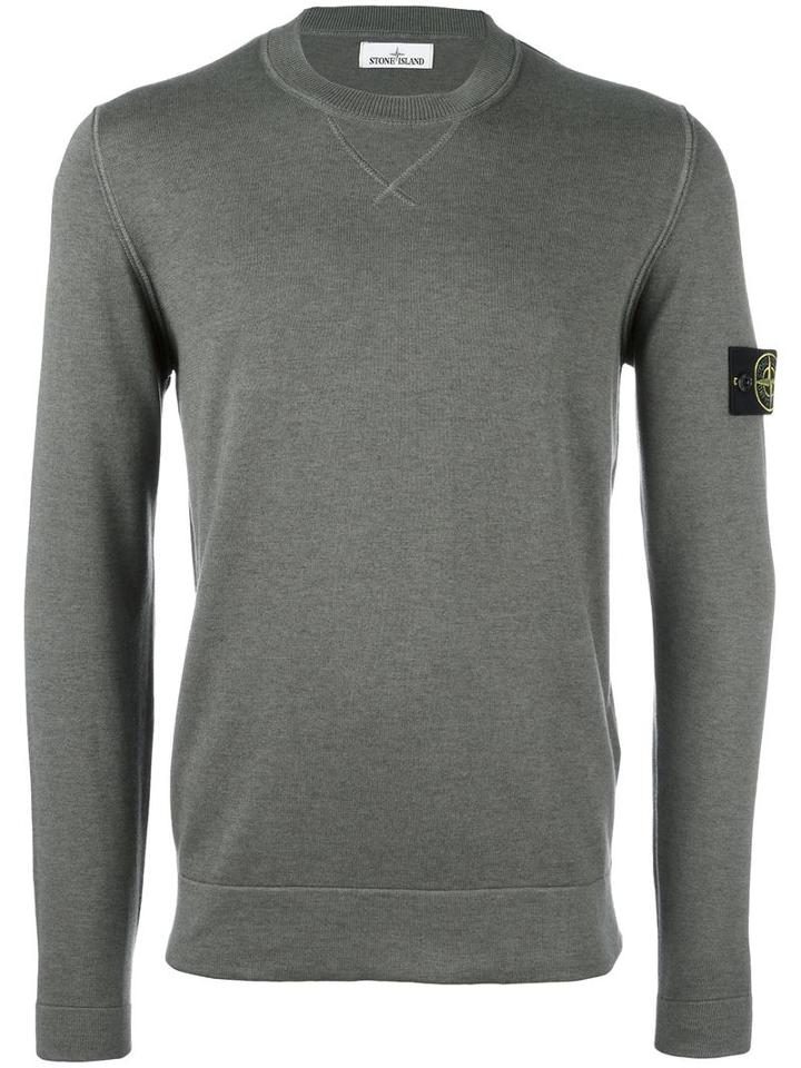 Stone Island Thin Knit Sweatshirt, Men's, Size: Medium, Green, Cotton/cashmere