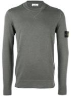Stone Island Thin Knit Sweatshirt, Men's, Size: Medium, Green, Cotton/cashmere