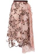 Antonio Marras Floral Lace Midi Skirt - Pink