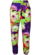 Msgm Floral Jogging Trousers - Green