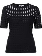 T By Alexander Wang Circular Hole T-shirt, Women's, Size: Xs, Black, Polyester/rayon/spandex/elastane