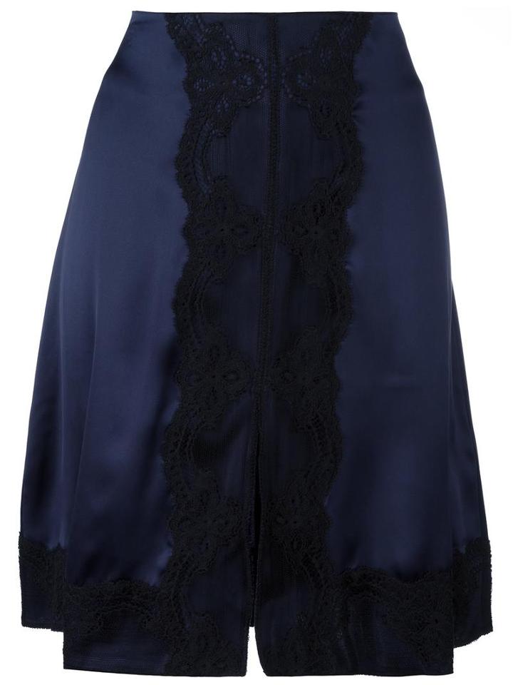 Dondup 'capitano' A-line Skirt, Women's, Size: 44, Blue, Cotton/polyamide/spandex/elastane/viscose