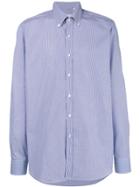 Xacus Pinstripe Button Down Shirt - Blue