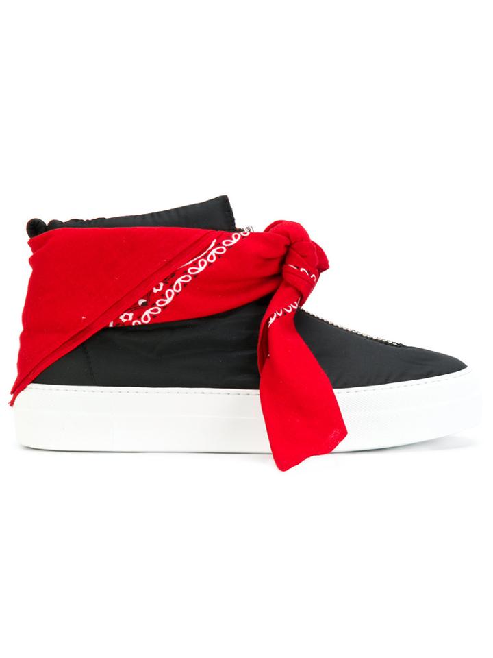 Joshua Sanders Bandana Detail Sneakers - Black