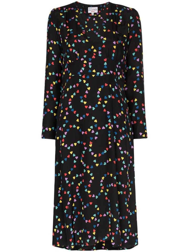 Hvn Hoover Rainbow Heart Dress - Black
