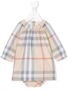 Burberry Kids - Checkered Dress - Kids - Cotton - 6 Mth, Nude/neutrals