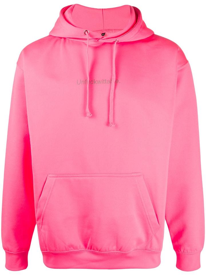 M.t.f.t. Unfuckwittablehoodie Neon Pink Natural