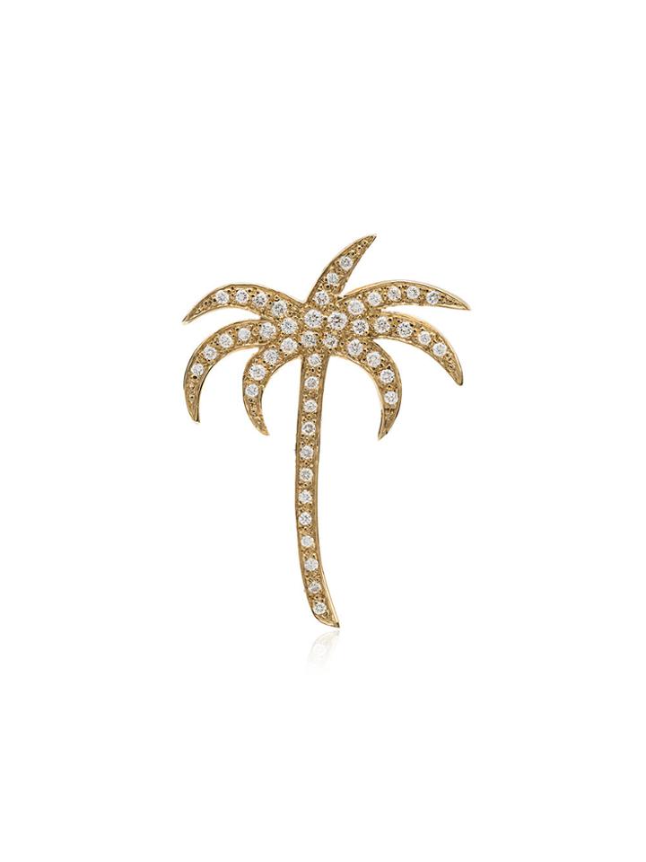 Ileana Makri Diamond Palm Pendant Necklace - Metallic