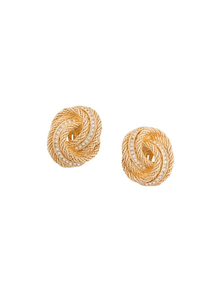 Christian Dior Vintage Clip-on Earrings - Metallic