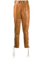 Isabel Marant Cadix Leather Trousers - Brown