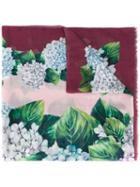 Dolce & Gabbana - Floral Print Scarf - Women - Silk/cashmere - One Size, Pink/purple, Silk/cashmere