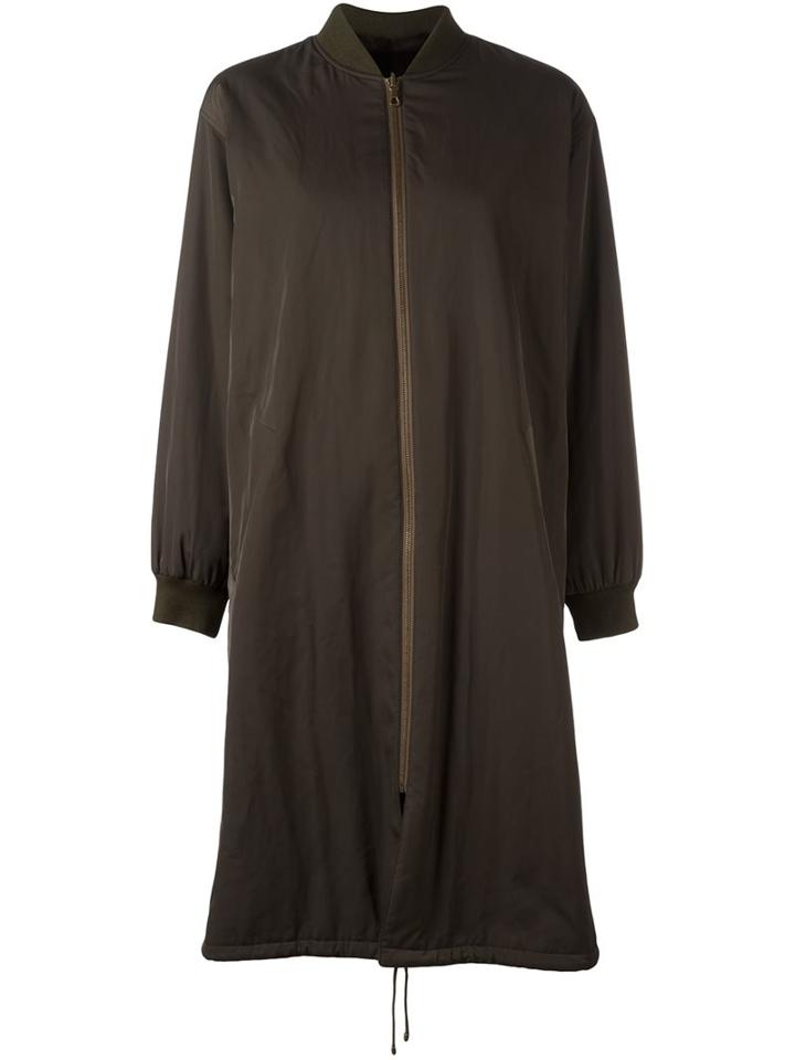 Army Yves Salomon Ribbed Cuffs Mid Coat