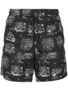Moncler Print Drawstring Shorts - Black