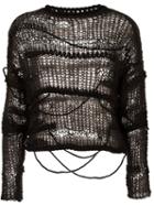 Isabel Benenato Open Knit Jumper, Women's, Size: 42, Black, Cotton/polyamide/polyester/virgin Wool