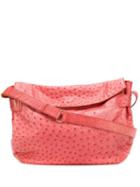Gucci Pre-owned Ostrich Print Shoulder Bag - Pink