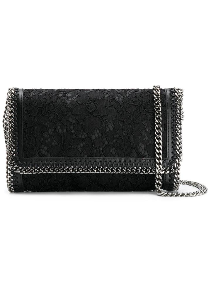 Stella Mccartney Falabella Lace Shoulder Bag - Black