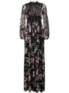 Giambattista Valli Lace Floral Gown - Black