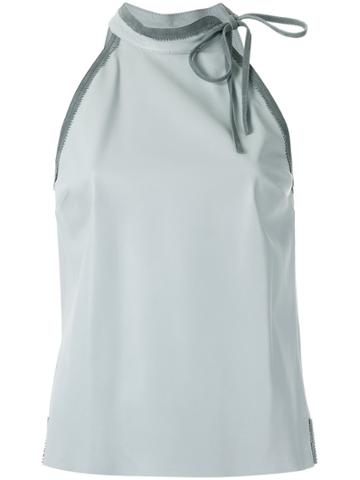 Talie Nk Leather Top - Grey