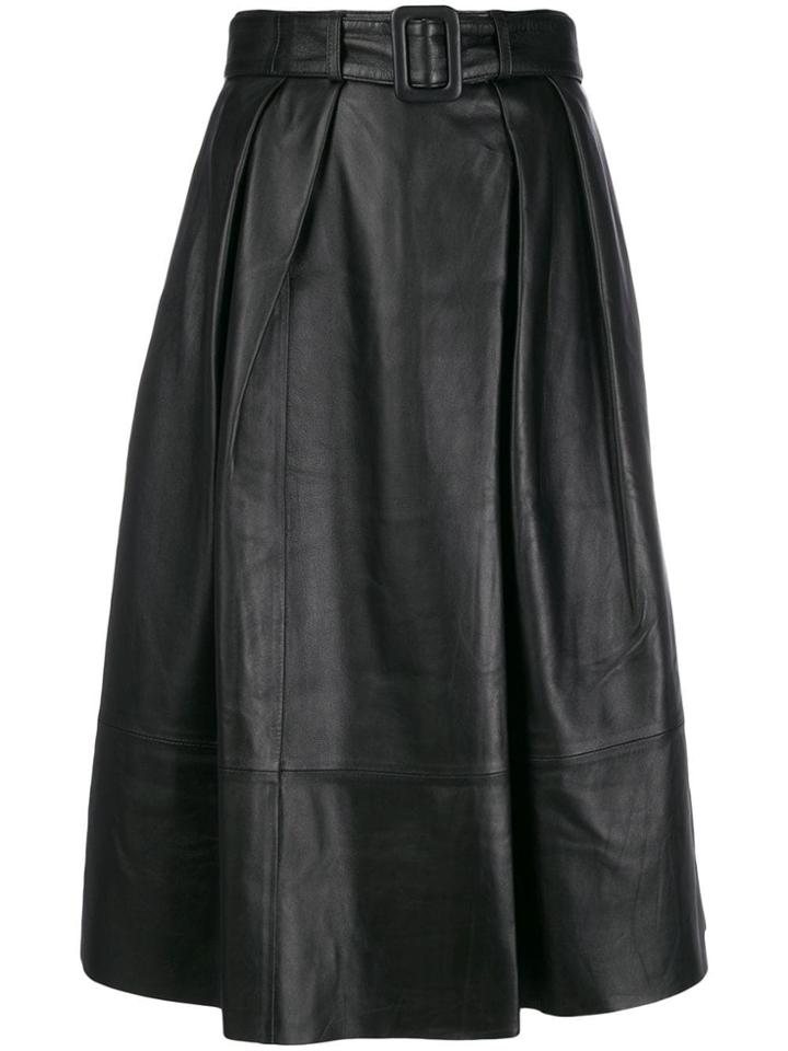 Tommy Hilfiger Fitted Pleated Waist Skirt - Black