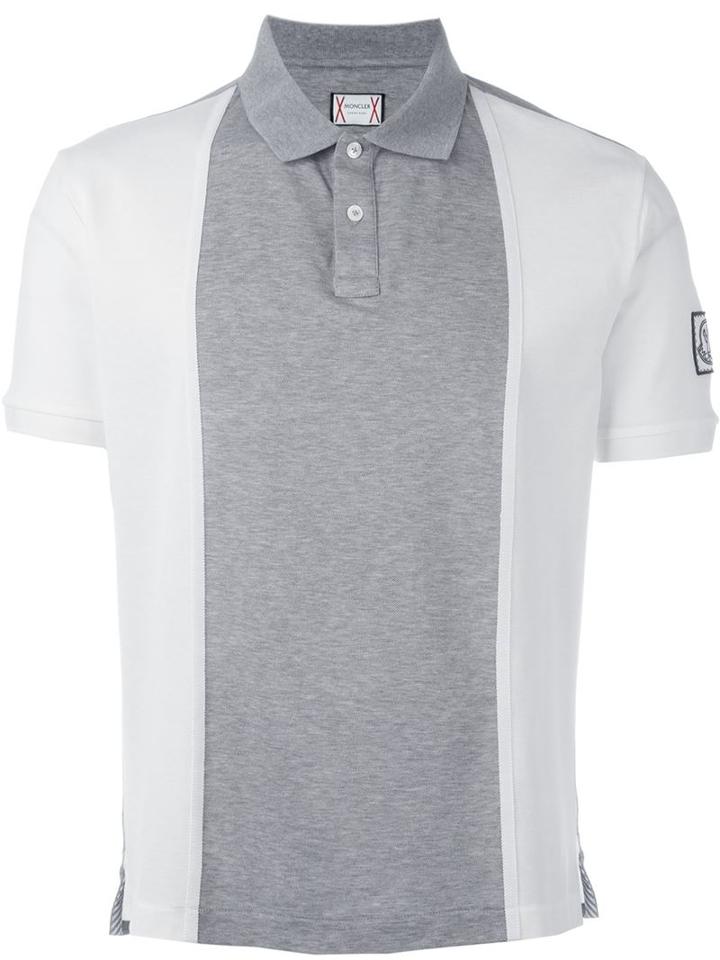 Moncler Gamme Bleu Colour Block Polo Shirt