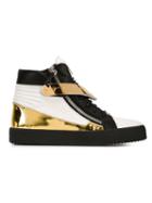 Giuseppe Zanotti Design Wiz Hi-top Sneakers, Men's, Size: 41, White, Leather/rubber/metal Other