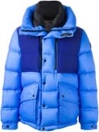 Moncler Colour Block Padded Jacket, Men's, Size: 3, Blue, Cotton/feather Down/polyamide/polyester