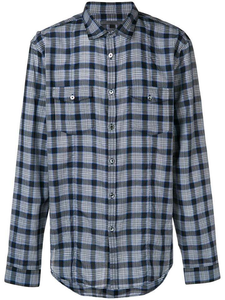 John Varvatos Check Shirt - Blue