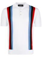 Dsquared2 Striped Polo Shirt - White