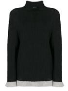 By Malene Birger Contrasting Hem Jumper - Black