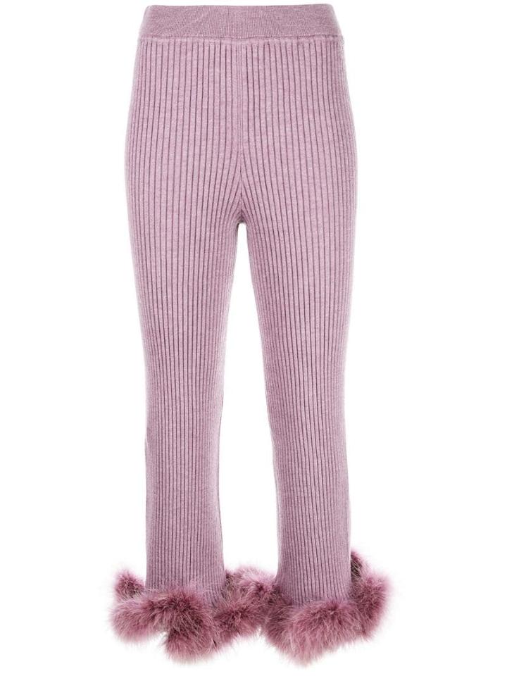 Opening Ceremony Cropped Knitted Trousers - Purple