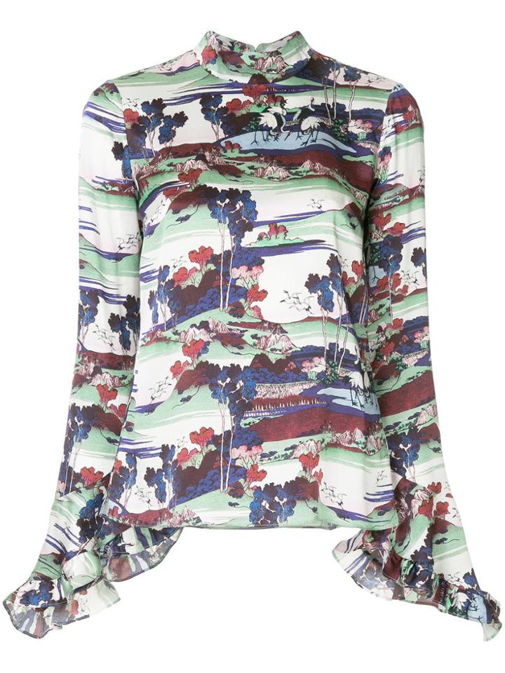 Erdem Frilled Cuffs Blouse - White